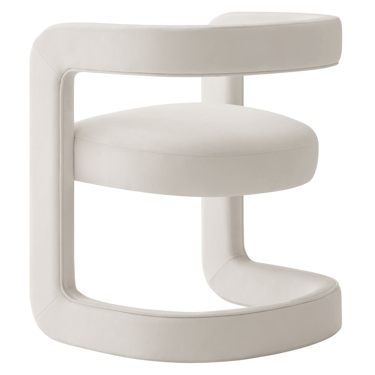 Winslow Alabaster Barrel Performance Velvet Dining Chair - Ornate Home