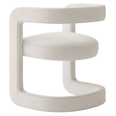 Winslow Alabaster Barrel Performance Velvet Dining Chair - Ornate Home