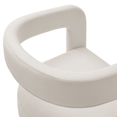 Winslow Alabaster Barrel Performance Velvet Dining Chair - Ornate Home