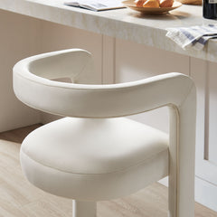Winslow Alabaster Performance Velvet Bar Stool (Set of 2) - Ornate Home