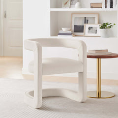 Winslow Alabaster Performance Velvet Barrel Accent Chair - Ornate Home