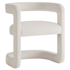 Winslow Alabaster Performance Velvet Barrel Accent Chair - Ornate Home