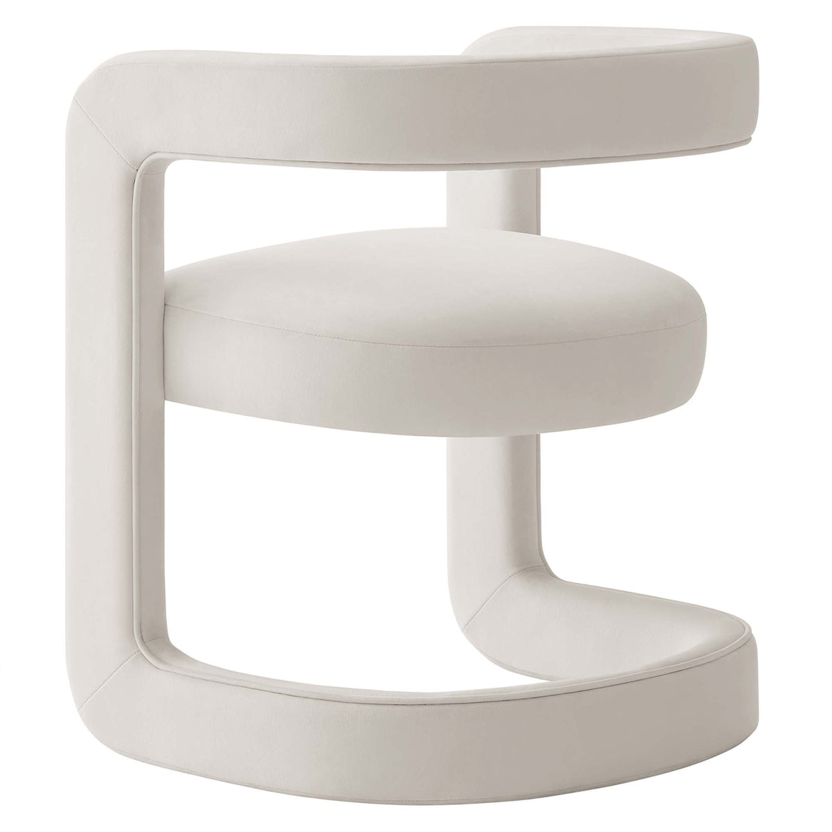 Winslow Alabaster Performance Velvet Barrel Accent Chair - Ornate Home
