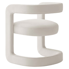 Winslow Alabaster Performance Velvet Barrel Accent Chair - Ornate Home