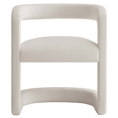 Winslow Alabaster Performance Velvet Barrel Accent Chair - Ornate Home