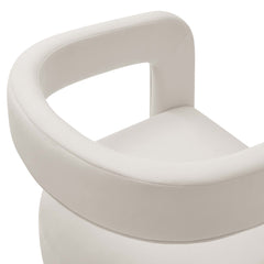 Winslow Alabaster Performance Velvet Barrel Accent Chair - Ornate Home