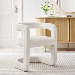 Winslow Alabaster Performance Velvet Barrel Accent Chair - Ornate Home