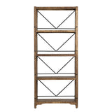 Winslow Brown/Black Bookshelf - Ornate Home