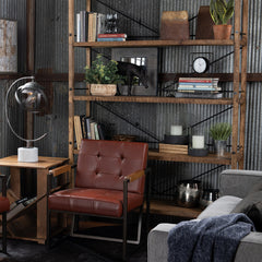 Winslow Brown/Black Rectangular Bookshelf - Ornate Home