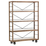 Winslow Brown/Black Rectangular Bookshelf - Ornate Home