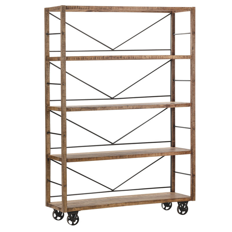 Winslow Brown/Black Rectangular Bookshelf - Ornate Home