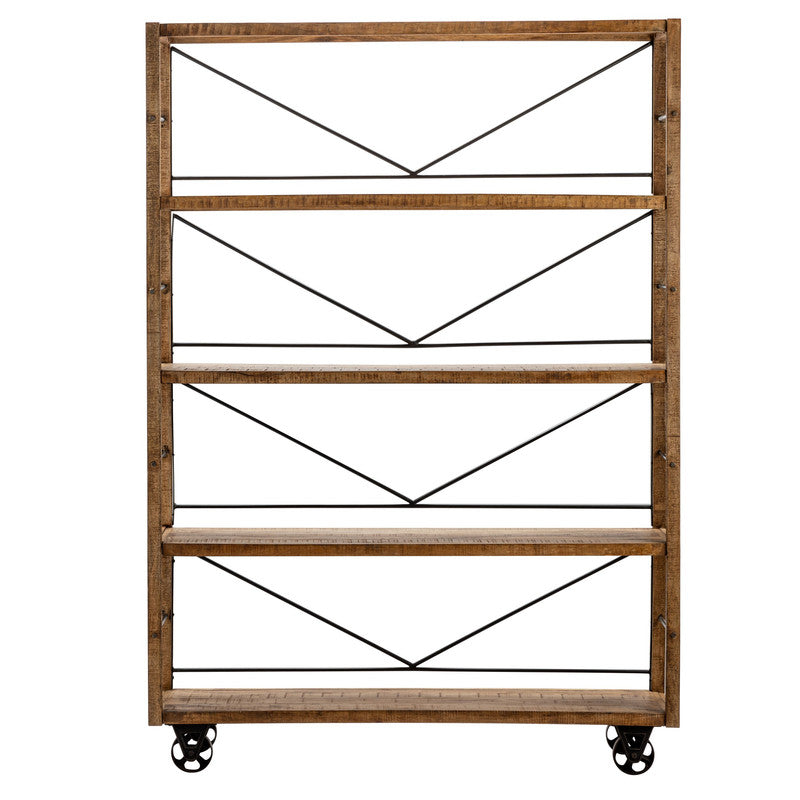 Winslow Brown/Black Rectangular Bookshelf - Ornate Home