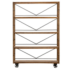 Winslow Brown/Black Rectangular Bookshelf - Ornate Home