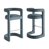 Winslow Cadet Blue Performance Velvet Bar Stool (Set of 2) - Ornate Home