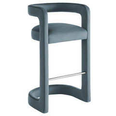 Winslow Cadet Blue Performance Velvet Bar Stool (Set of 2) - Ornate Home