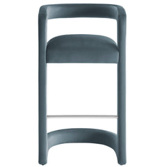 Winslow Cadet Blue Performance Velvet Bar Stool (Set of 2) - Ornate Home
