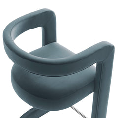 Winslow Cadet Blue Performance Velvet Bar Stool (Set of 2) - Ornate Home