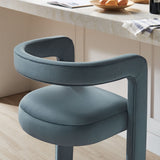 Winslow Cadet Blue Performance Velvet Bar Stool (Set of 2) - Ornate Home