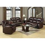 Winslow Dark Brown Loveseat w/ Center Console - Ornate Home