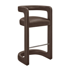 Winslow Espresso Premium Vegan Leather Bar Stool (Set of 2) - Ornate Home