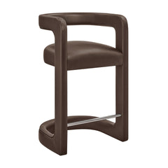 Winslow Espresso Premium Vegan Leather Counter Stool - Ornate Home