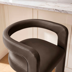 Winslow Espresso Premium Vegan Leather Counter Stool - Ornate Home