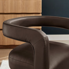 Winslow Espresso Premium Vegan Leather Dining Chair - Ornate Home