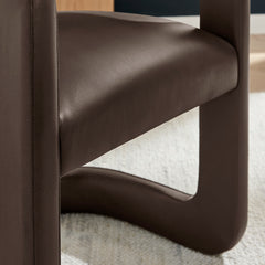 Winslow Espresso Premium Vegan Leather Dining Chair - Ornate Home