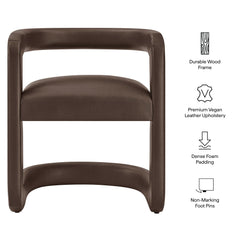 Winslow Espresso Premium Vegan Leather Dining Chair - Ornate Home