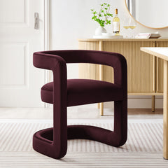 Winslow Mulberry Barrel Performance Velvet Dining Chair - Ornate Home