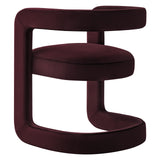 Winslow Mulberry Barrel Performance Velvet Dining Chair - Ornate Home
