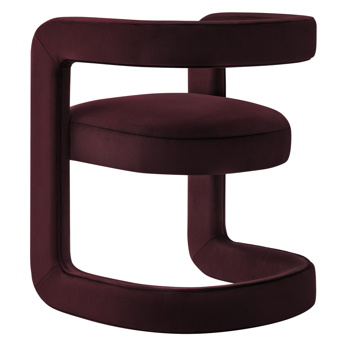 Winslow Mulberry Barrel Performance Velvet Dining Chair - Ornate Home