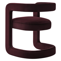 Winslow Mulberry Barrel Performance Velvet Dining Chair - Ornate Home