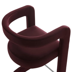 Winslow Mulberry Performance Velvet Bar Stool (Set of 2) - Ornate Home