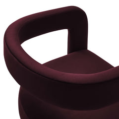 Winslow Mulberry Performance Velvet Barrel Accent Chair - Ornate Home