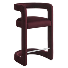 Winslow Mulberry Performance Velvet Counter Stool - Ornate Home