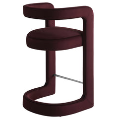 Winslow Mulberry Performance Velvet Counter Stool - Ornate Home