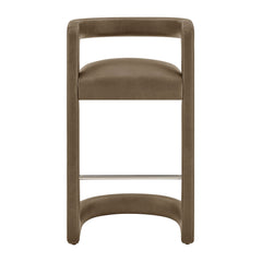 Winslow Mushroom Premium Vegan Leather Bar Stool (Set of 2) - Ornate Home