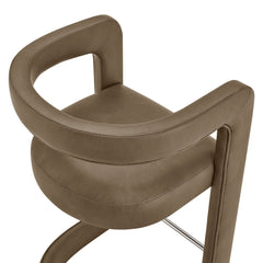 Winslow Mushroom Premium Vegan Leather Bar Stool (Set of 2) - Ornate Home
