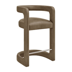 Winslow Mushroom Premium Vegan Leather Counter Stool - Ornate Home