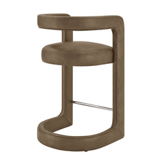 Winslow Mushroom Premium Vegan Leather Counter Stool - Ornate Home
