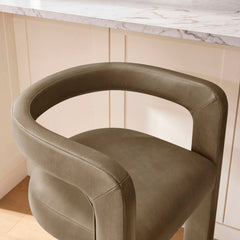 Winslow Mushroom Premium Vegan Leather Counter Stool - Ornate Home