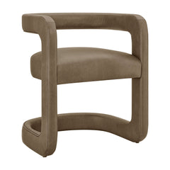 Winslow Mushroom Premium Vegan Leather Dining Chair - Ornate Home