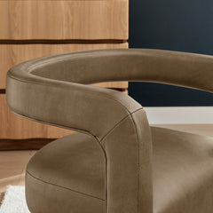 Winslow Mushroom Premium Vegan Leather Dining Chair - Ornate Home