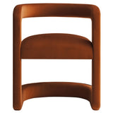 Winslow Rust Performance Velvet Barrel Accent Chair - Ornate Home
