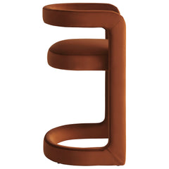 Winslow Rust Performance Velvet Counter Stool - Ornate Home