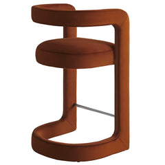 Winslow Rust Performance Velvet Counter Stool - Ornate Home