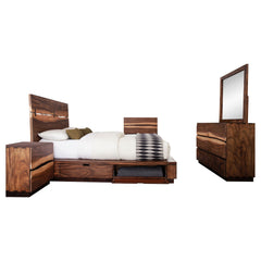 Winslow Smokey Walnut/Coffee Bean 5-piece Eastern King Bedroom Set - Ornate Home