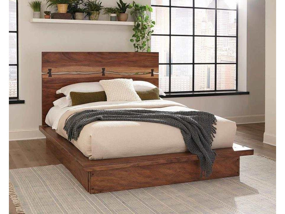 Winslow Smokey Walnut & Coffee Bean California King Bed - Ornate Home