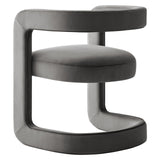 Winslow Storm Gray Barrel Performance Velvet Dining Chair - Ornate Home